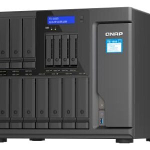 QNAP TS-1655-8G-US 16 Bay high Performance and high-Capacity Hybrid NAS with Intel® Atom® 8-core Processor, Dual 2.5GbE and Long-Term Availability