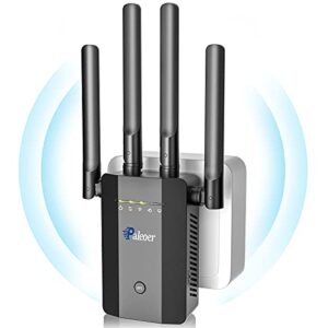 2023 wifi extender signal booster long range up to 9995sq.ft and 52+ devices, internet booster for home, wireless internet repeater and signal amplifier, 5 modes,1-tap setup, wan/lan port