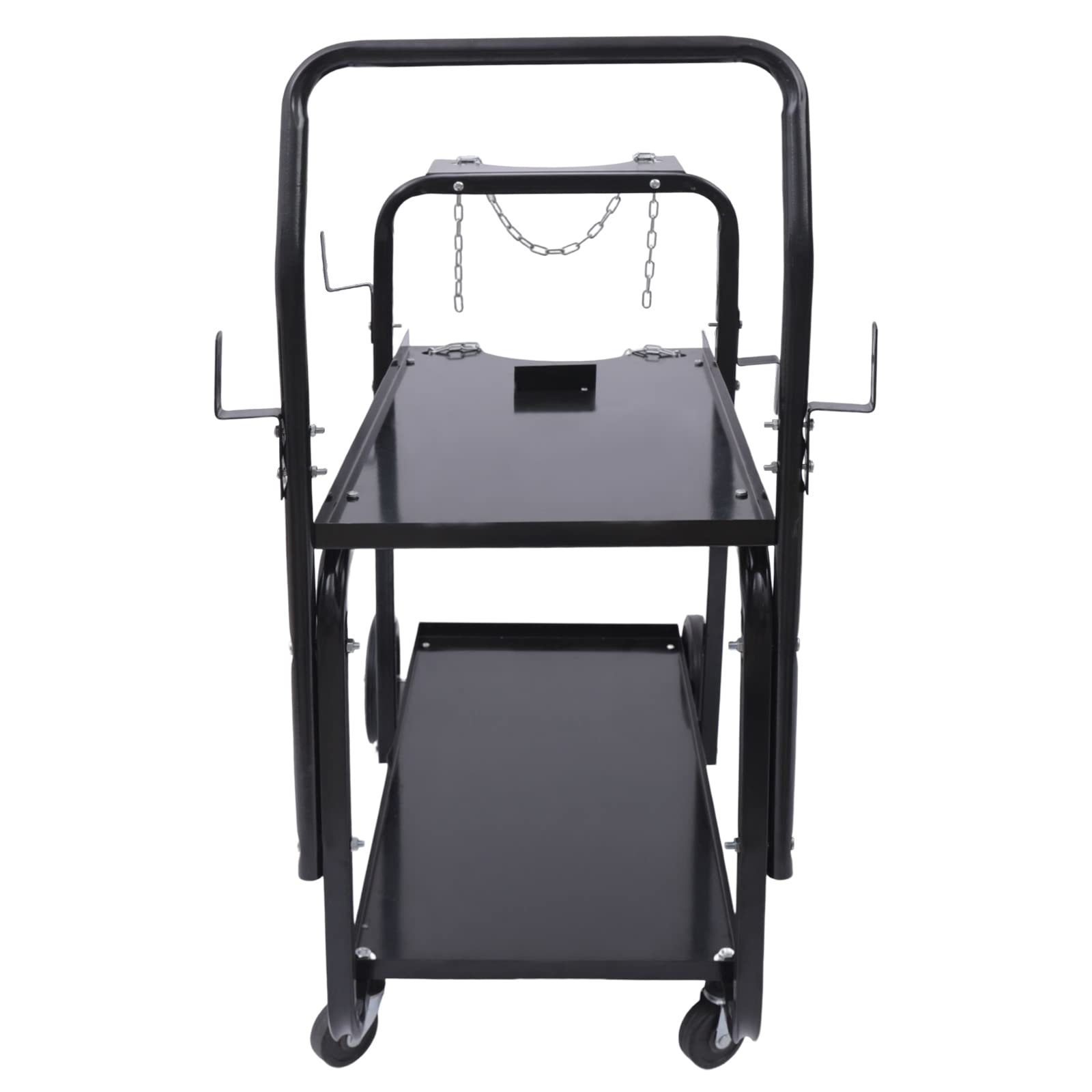 2-Tier Heavy Duty Welding Cart Welder On Wheels Portable Welder for Plasma Cutter Arc with Tank Storage Trolley Workshop Organizer