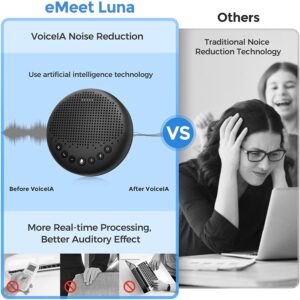 EMEET Luna Black + Luna Gray USB Bluetooth Speakerphone