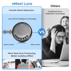 EMEET Luna Black + Luna Gray USB Bluetooth Speakerphone