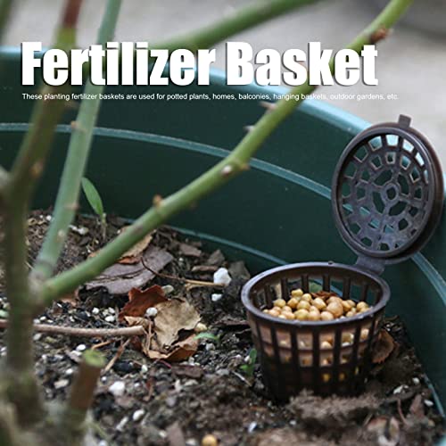 50Pcs Bonsai Fertilizer Box Plastic Fertilizer Mesh Basket with Lid Planting Fertilizer Basket for Succulent Orchid Bonsai Plant Tool