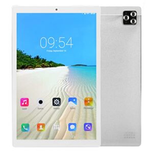 jectse 10.1 inch tablet, 4gb ram 64gb rom 10 core tablet with 8mp 13mp camera, 8000mah 2.4g 5g wifi tablet computer for 11, silver