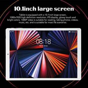 Jectse 10.1 Inch Tablet, 4GB RAM 64GB ROM 10 Core Tablet with 8MP 13MP Camera, 8000mAh 2.4G 5G WiFi Tablet Computer for 11, Silver