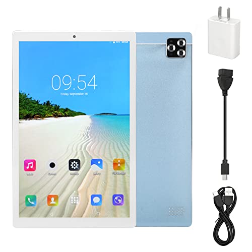 Jectse 10.1 Inch Tablet, 4GB RAM 64GB ROM 10 Core Tablet with 8MP 13MP Camera, 8000mAh 2.4G 5G WiFi Tablet Computer for 11, Blue