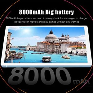 Jectse 10.1 Inch Tablet, 4GB RAM 64GB ROM 10 Core Tablet with 8MP 13MP Camera, 8000mAh 2.4G 5G WiFi Tablet Computer for 11, Blue