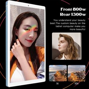 Jectse 10.1 Inch Tablet, 4GB RAM 64GB ROM 10 Core Tablet with 8MP 13MP Camera, 8000mAh 2.4G 5G WiFi Tablet Computer for 11, Blue