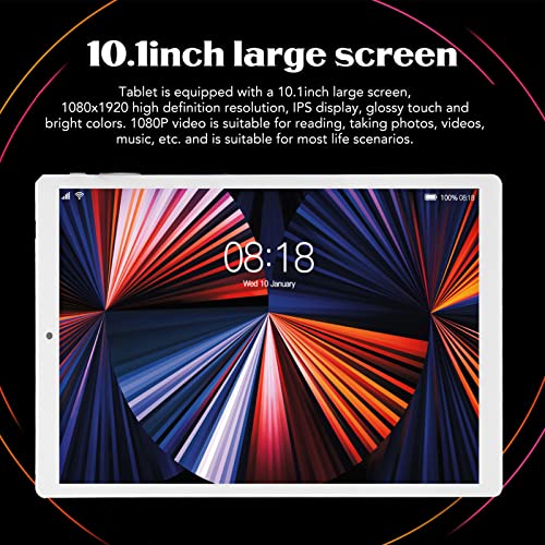 Jectse 10.1 Inch Tablet, 4GB RAM 64GB ROM 10 Core Tablet with 8MP 13MP Camera, 8000mAh 2.4G 5G WiFi Tablet Computer for 11, Blue