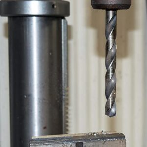 HARFINGTON 6542 High-Speed Steel Twist Drill Bit, 7mm Drill Bit 200mm Length Extended Straight Shank Black Oxide Ground Drill Bit for Steel Aluminum Alloy