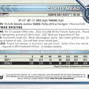 2022 Bowman Draft #BD-38 Curtis Mead