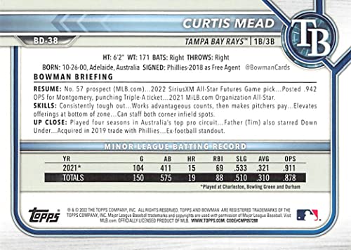 2022 Bowman Draft #BD-38 Curtis Mead