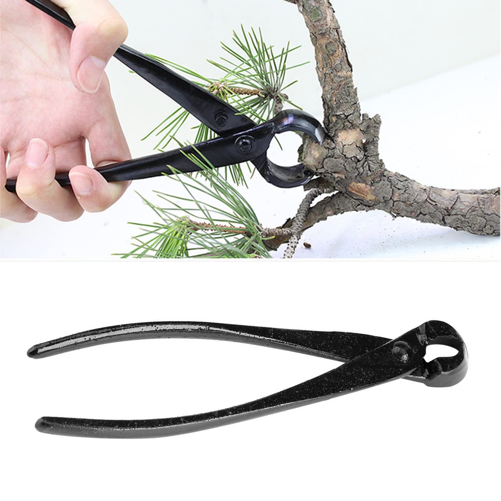 Concave Cutter Bonsai Tools, Spherical Cut Head Concave Branch Cutter, Gardening Concave Pruner, Sharp Blade Round Edge Knob Cutter, for The Garden, Bonsai Cutters, Loppers Black