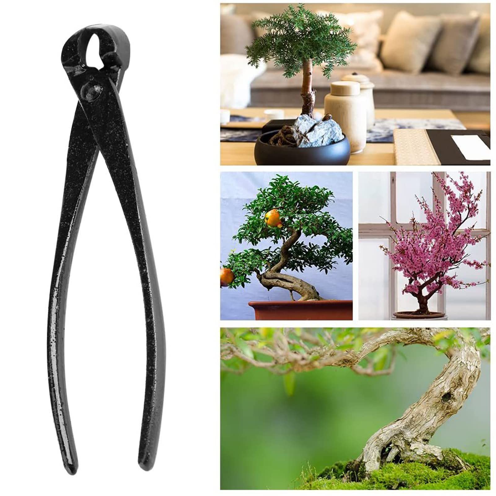 Concave Cutter Bonsai Tools, Spherical Cut Head Concave Branch Cutter, Gardening Concave Pruner, Sharp Blade Round Edge Knob Cutter, for The Garden, Bonsai Cutters, Loppers Black