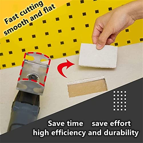 1 pcs One Step in Place Stainless Steel Square Slot Cutter for Electrical Box Drywall Outlet Cutout Tool oscillating Square Blade for Drywall, Plastic Metal, Wood…