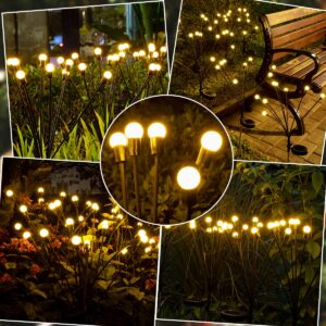 Solar Lights Outdoor, 4Pack Solar Firefly Lights for Outdoor Christmas Decorations, Solar Garden Lights Outdoor Waterproof, Outdoor Solar Lights for Yard, Swaying Outdoor Lights for Patio Decorations