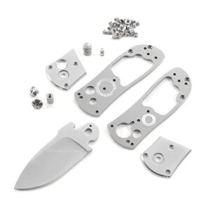 ezsmith knife making kit - ss 2.0 - diy button lock folding knife - (parts kit) - (no handles) - (gift boxed) - (usa design) - (by knifekits)