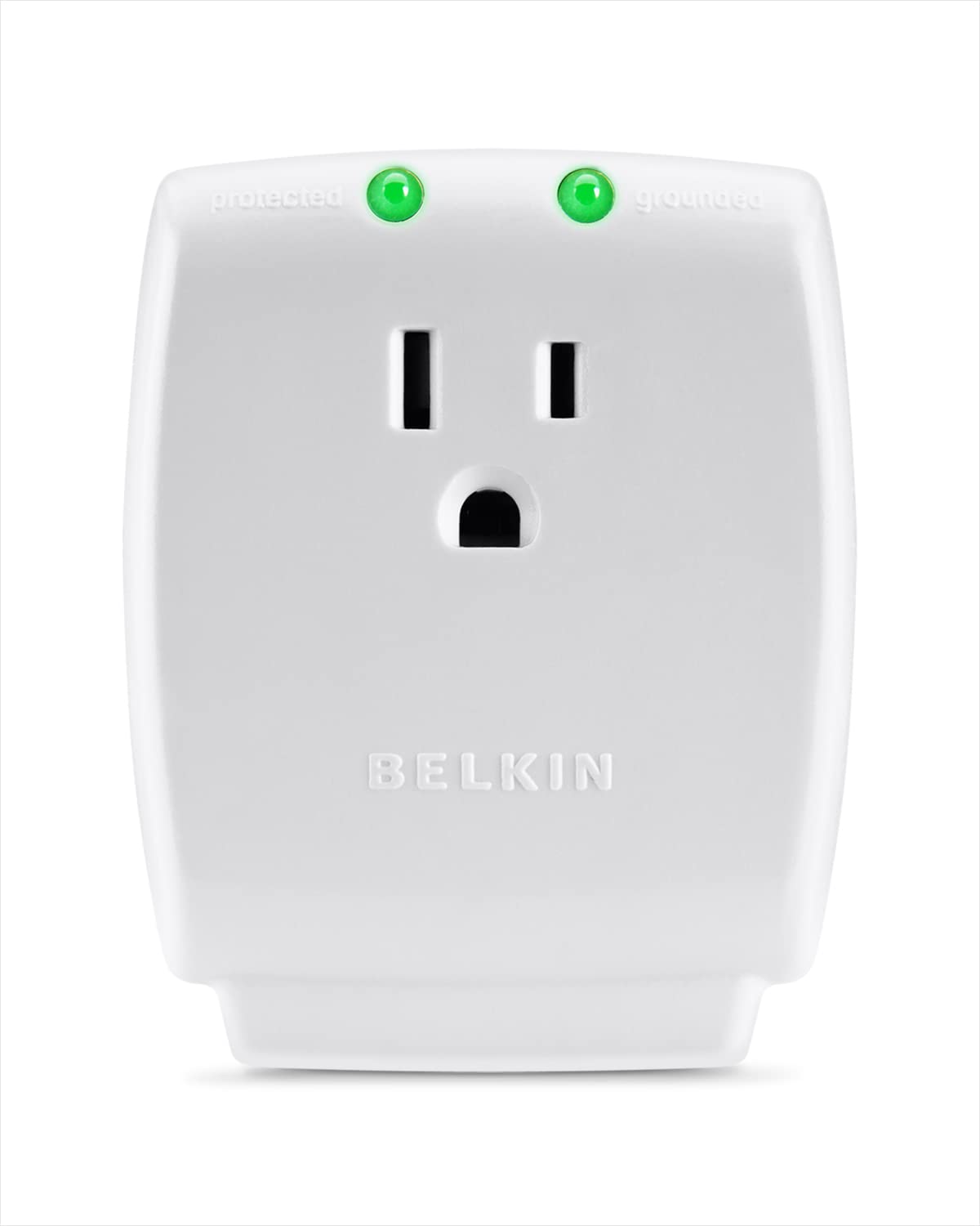 Belkin 6-Outlet Power Strip Surge Protector with 3-Foot Power Cord, 300 Joules (F5C047),White & 1-Outlet Home Series SurgeCube - & Protected Light Indicators for Home White, 1080 Joules