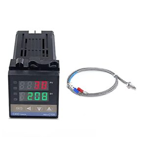 houcy rex-c100fk02-v*da solar temperature controller thermostat relay output ssr output 0~400 with 1m thermocouple k ssr output