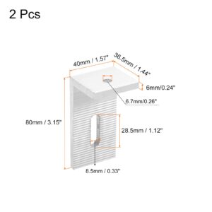 PATIKIL Solar Panel Mounting L Brackets Aluminum Alloy 6.7mm Diameter for Solar Panel System Install Pack of 2