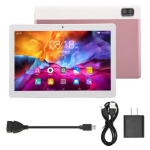 Tablet PC,10.1 Inch Tablet 10 Core CPU 5G WiFi for 12 6GB 128GB 200W 500W 1960x1080 8800mAh Rose Gold Callable Tablet 100?240V