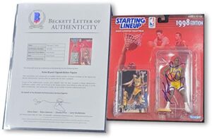 kobe bryant hand signed autographed 1998 starting line-up lakers bgs letter - nba cut signatures