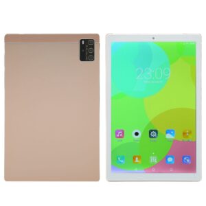 WEYI Gaming Tablet, 100 to 240V Front 5MP Rear 8MP 10.1in Tablet Golden Type C Rechargeable for Home (US Plug)