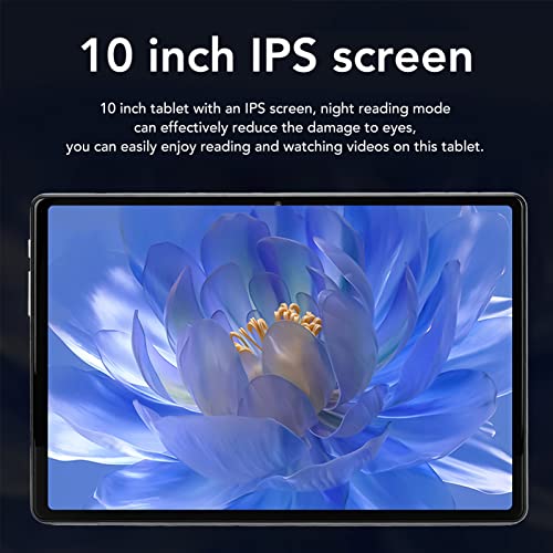 10 Inch Portable Tablet 100-240V 6G RAM 256G ROM for Home Travel Tablet (US Plug)