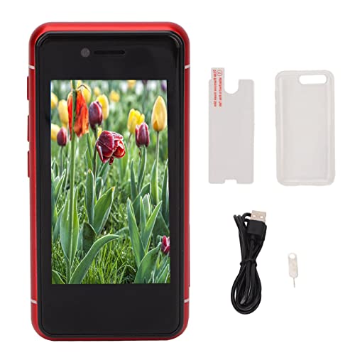 Mini Mobile Phone 3G Smartphone 1GB 8GB 8MP Front Camera WiFi 5MP Rear Camera 1680mAh GPS for Gifts (Red)