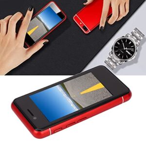 Mini Mobile Phone 3G Smartphone 1GB 8GB 8MP Front Camera WiFi 5MP Rear Camera 1680mAh GPS for Gifts (Red)