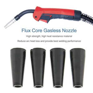 MIG Welder Flux Core Gasless Nozzle, Flexible Self Protection Flux Core Gasless Nozzle Insulated High Strength for Home Decoration