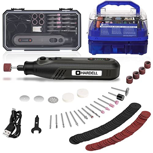 HARDELL 4V 2.0Ah Cordless Rotary Tool with 346pcs Rotary Tool accessories Kit Universal