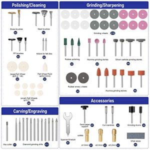 HARDELL 4V 2.0Ah Cordless Rotary Tool with 346pcs Rotary Tool accessories Kit Universal