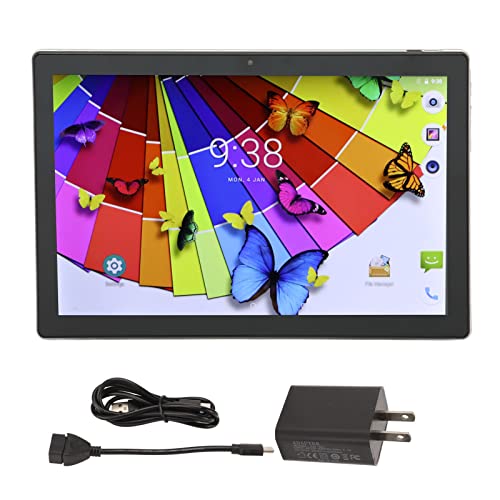 Jaerb 10.1in Tablet, Gaming Tablet Type C Rechargeable 100 to 240V Octa Core for Home (US Plug)