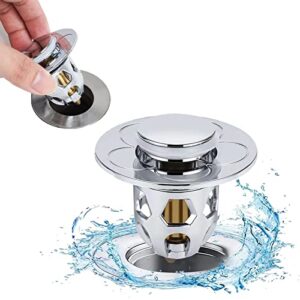 mnpalettey flixs filter sink stopper - holuvo sink stopper, universal pop up bathroom sink stopper for kitchen, tub, basin (silver)