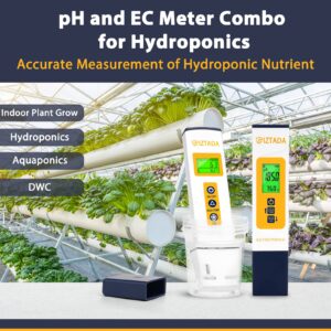 CIZTADA pH Meter and Salinity Meter Combo for Saltwater Pool 6 in 1 pH Salt SG EC TDS Temp Meter for Reef Aquarium Seawater Tank Koi Fish Pond PPM and pH Water Tester for Hydroponics Nutrients Growing