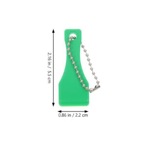 MILISTEN 10Pcs Scraper Tool Keychain for Lottery, Plastic Scraper Tool, Multi-Purpose Scraper Non-Scratch Cleaning Tool, Sticker/Label Remover Tool, Scoop Shape Key Ring Scratcher