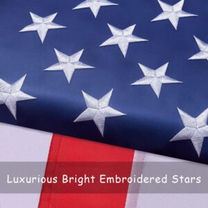 American Flag 3x5 Outdoor,outdoor flag,heavy duty,100% Made in USA, All Weather US Flags with Embroidered Stars Sewn Stripes Brass Grommets