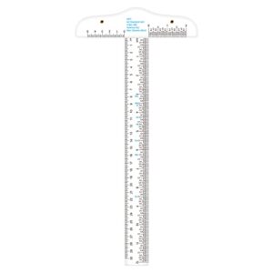 12" clear acrylic t-square ruler for easy reference while crafting t-square ruler hand tool in both inches metric measurements transparent graduated t-ruler inch metric t-square measuring scale ruler