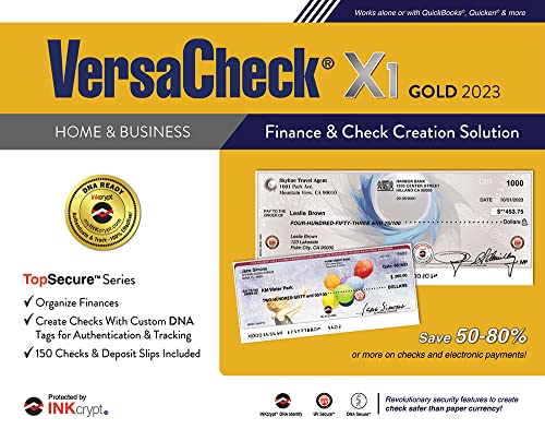 VersaCheck X1 Gold 2023 - Finance and Check Creation Software [PC Download]