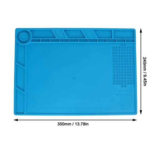 Heat Resistant Repair Pad, Improve Efficiency Prevent Slipping Thermoset Silicone Repair Mat Easy Maintenance with Screw Position for Phone Computer