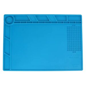 Heat Resistant Repair Pad, Improve Efficiency Prevent Slipping Thermoset Silicone Repair Mat Easy Maintenance with Screw Position for Phone Computer