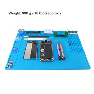 Heat Resistant Repair Pad, Improve Efficiency Prevent Slipping Thermoset Silicone Repair Mat Easy Maintenance with Screw Position for Phone Computer