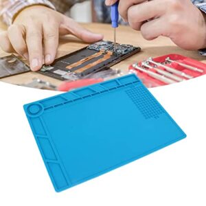 Heat Resistant Repair Pad, Improve Efficiency Prevent Slipping Thermoset Silicone Repair Mat Easy Maintenance with Screw Position for Phone Computer