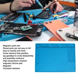 Heat Resistant Repair Pad, Improve Efficiency Prevent Slipping Thermoset Silicone Repair Mat Easy Maintenance with Screw Position for Phone Computer