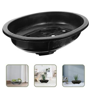 HANABASS Office Decor Bonsai Planter Pot Large 4pcs Bonsai Flowerpot Garden Use Oval Bonsai Pot Plastic Flower Pot Bonsai Container Plastic Bonsai Plants Growing Pots Plant Pots