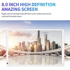 Yoidesu Calling Tablet for 10, 8 inch Eye Protection IPS HD Touch Screen, 2GB RAM 32GB ROM, 3G Internet Call, 5G WiFi Dual Band, 8 Cores CPU, Ideal Gifts for Kids (White)