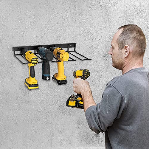 LIETENACO Power Tool Organizer, Drill Holder Wall Mount, Heavy Duty Metal Floating Tool Shelf, Garage Tool Organizers , Utility Storage Rack For Cordless Drill(Only the Shelf, No Tool)