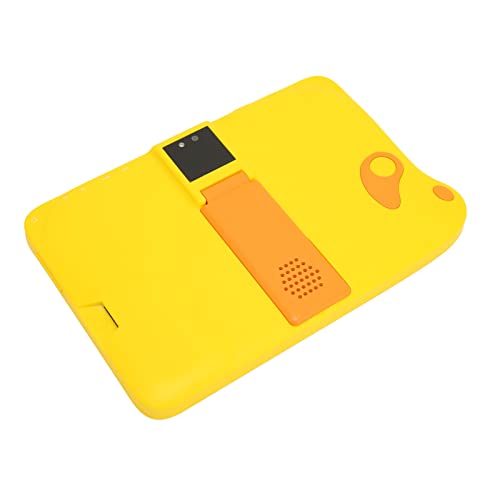 HD Tablet, 4GB 32GB Kids Tablet 2.4G 5G WiFi US Plug 100-240V 8 Core for Reading for 10.0 (Yellow)