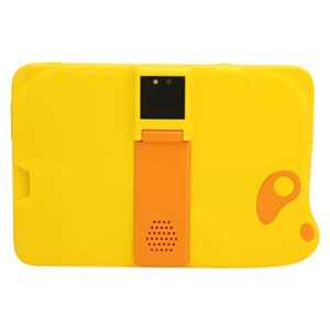 HD Tablet, 4GB 32GB Kids Tablet 2.4G 5G WiFi US Plug 100-240V 8 Core for Reading for 10.0 (Yellow)