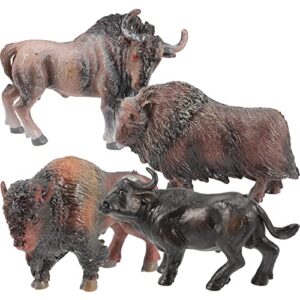 luozzy 4 pcs miniature cow decor bonsai cow modelss tabletop mini cow figurines (b)